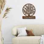 Personalized Tree of Life Metal Wall Sign: Celebrate Your Roots