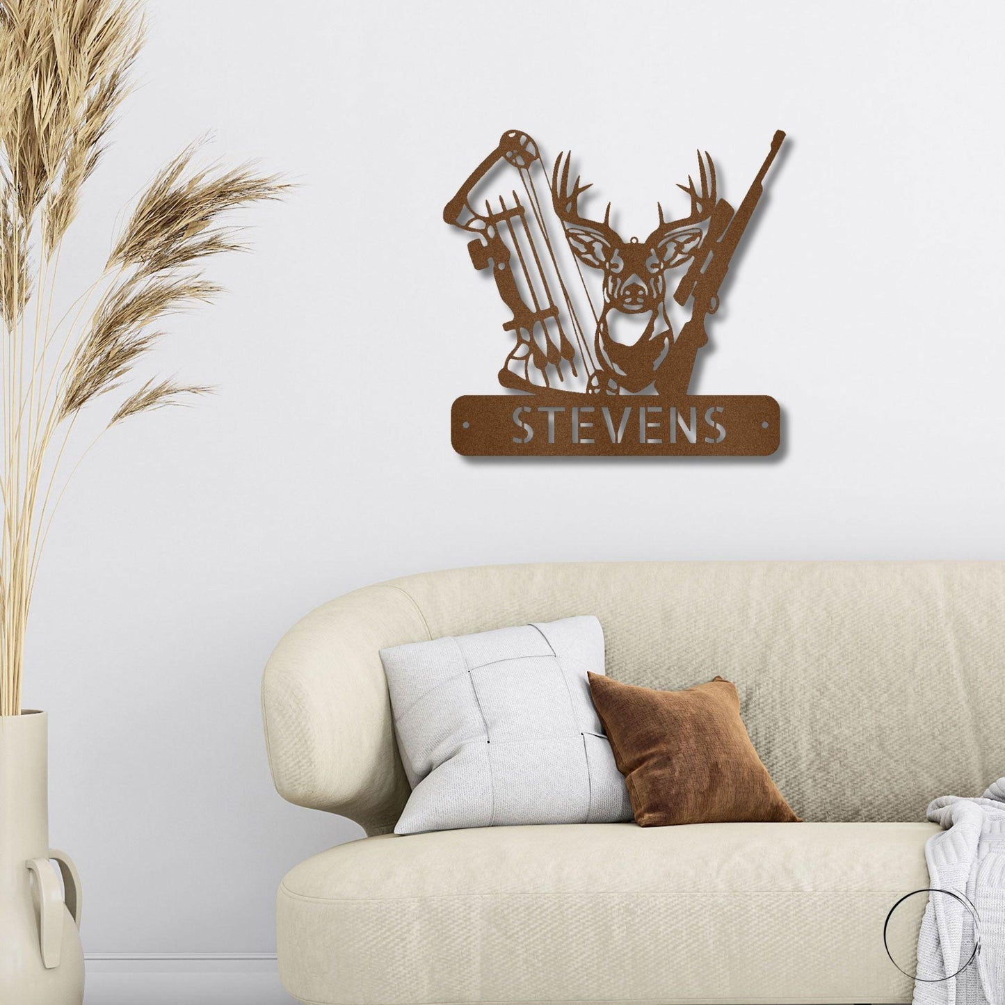 Deer Hunter - Bow Hunting Personalized Name Metal Art Wall Sign - Mallard Moon Gift Shop