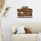 Classic Pickup Truck Custom Name Metal Wall Art