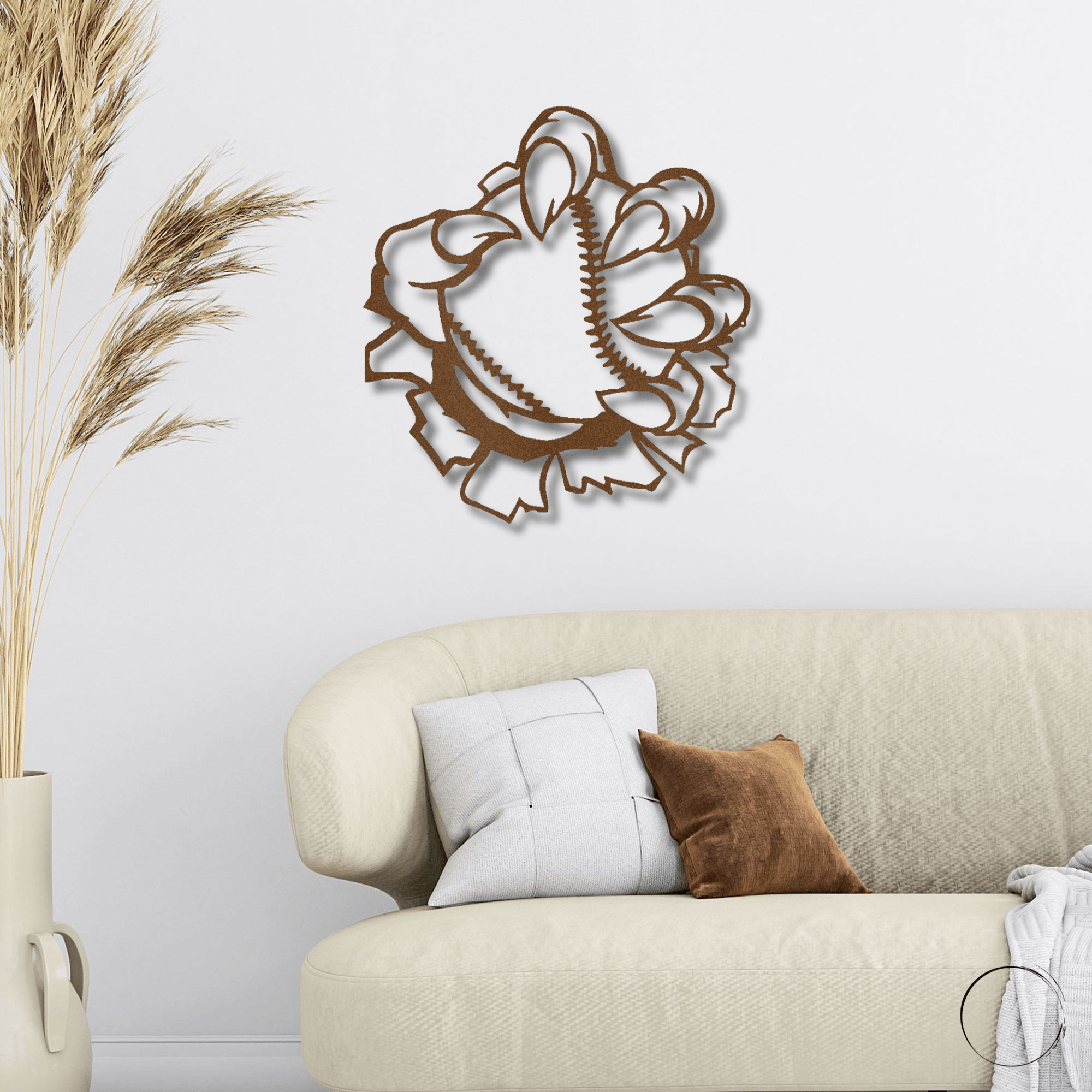 Baseball Monster Claw Metal Art Wall Sign - Mallard Moon Gift Shop