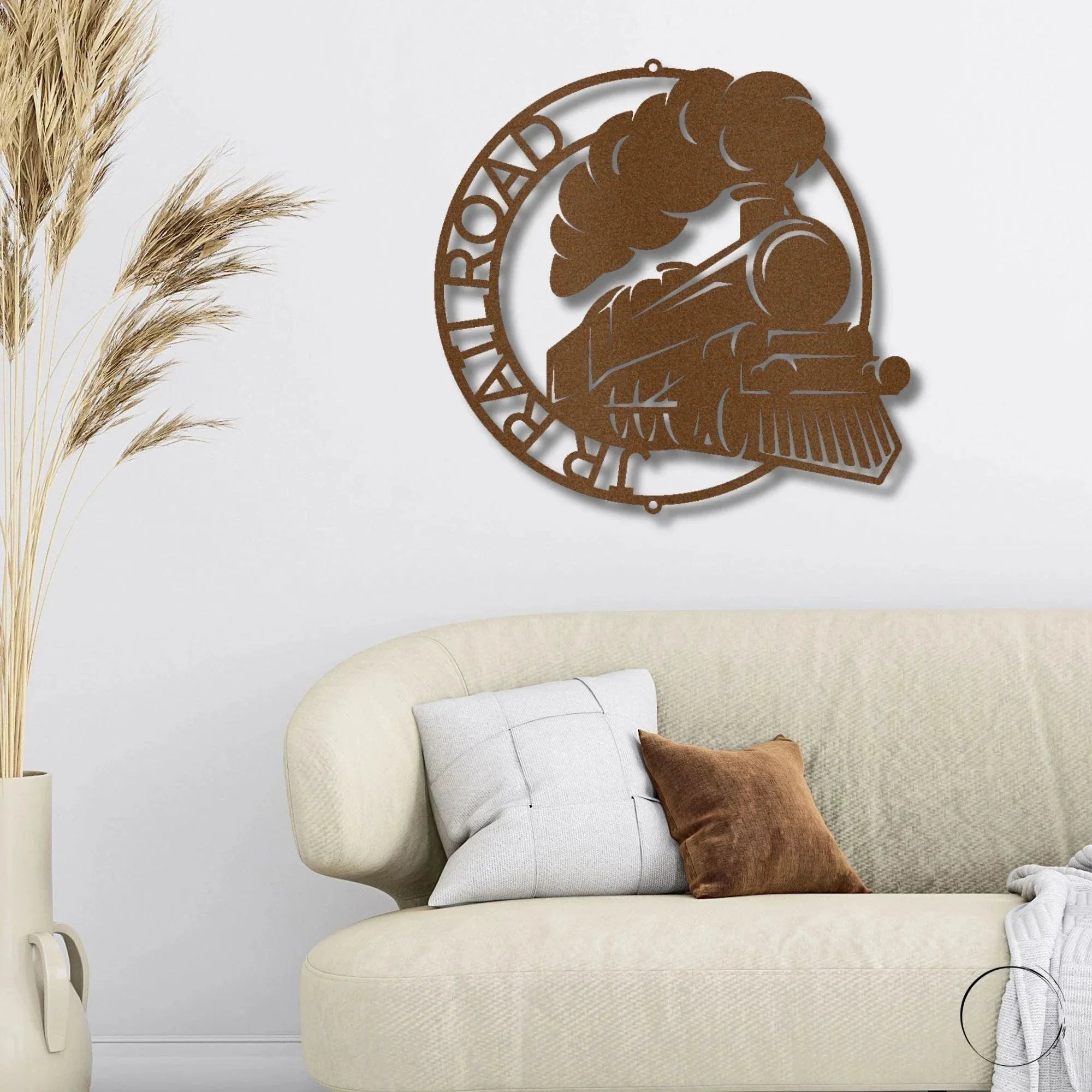 Steam Locomotive Train Custom Name Metal Art Wall Sign