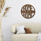 Home Sweet Home Circle Metal Art Wall Sign