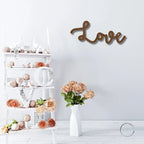 Love Script Metal Word Art Wall Sign