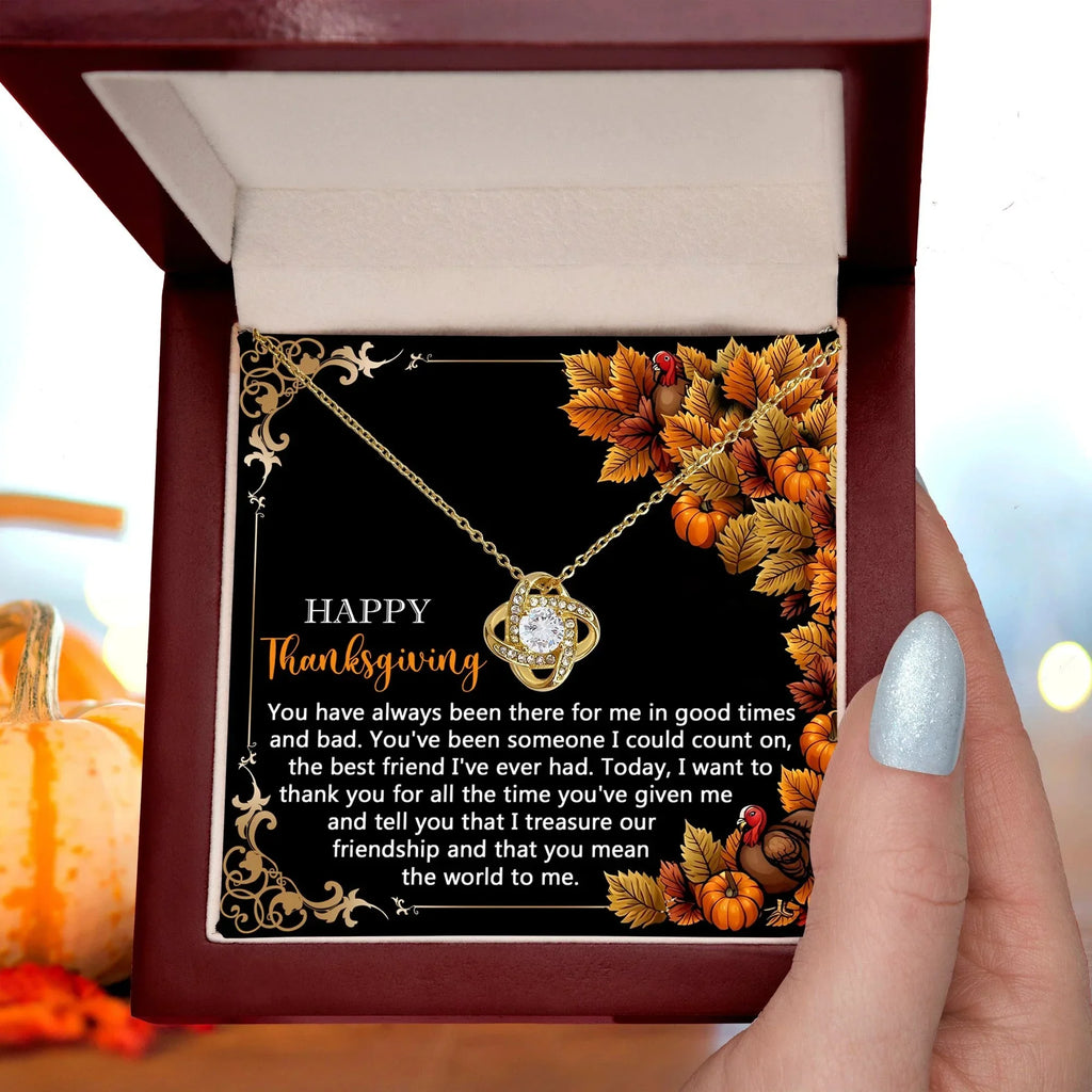 Thanksgiving Gift for Her – “Count On You” Necklace with Heartfelt Message Card | Friendship Appreciation Jewelry Gift