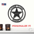 Country Star Custom Name Metal Art Wall Sign