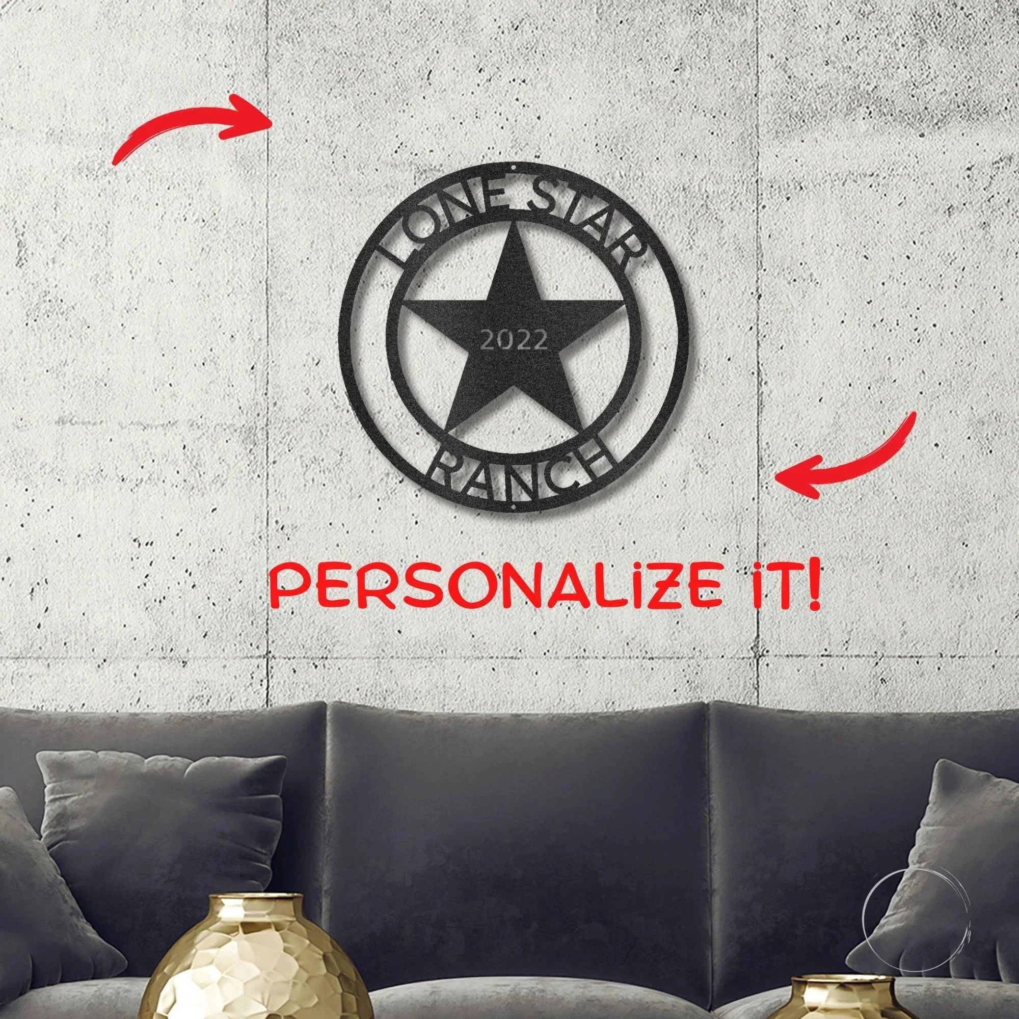 Country Star Custom Name Metal Art Wall Sign