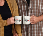 His and Hers Coffee Mug Set – Romantic Ceramic Mug Pair (11oz/15oz) for Couples, Anniversary, or Valentine’s Day
