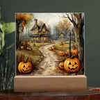 Creepy Halloween Mansion Acrylic Art