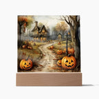 Creepy Halloween Mansion Acrylic Art