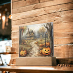 Creepy Halloween Mansion Acrylic Art