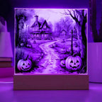 Creepy Halloween Mansion Acrylic Art