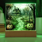 Creepy Halloween Mansion Acrylic Art