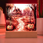 Creepy Halloween Mansion Acrylic Art