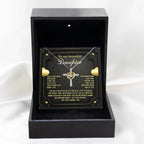 Daughter Gift for Birthday, Christmas, Graduation - Proud of You - Beautiful Reflection Cross Pendant Necklace