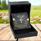 Daughter Gift for Birthday, Christmas, Graduation - Proud of You - Beautiful Reflection Cross Pendant Necklace