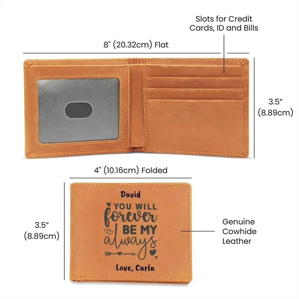 Custom Anniversary Leather Wallet