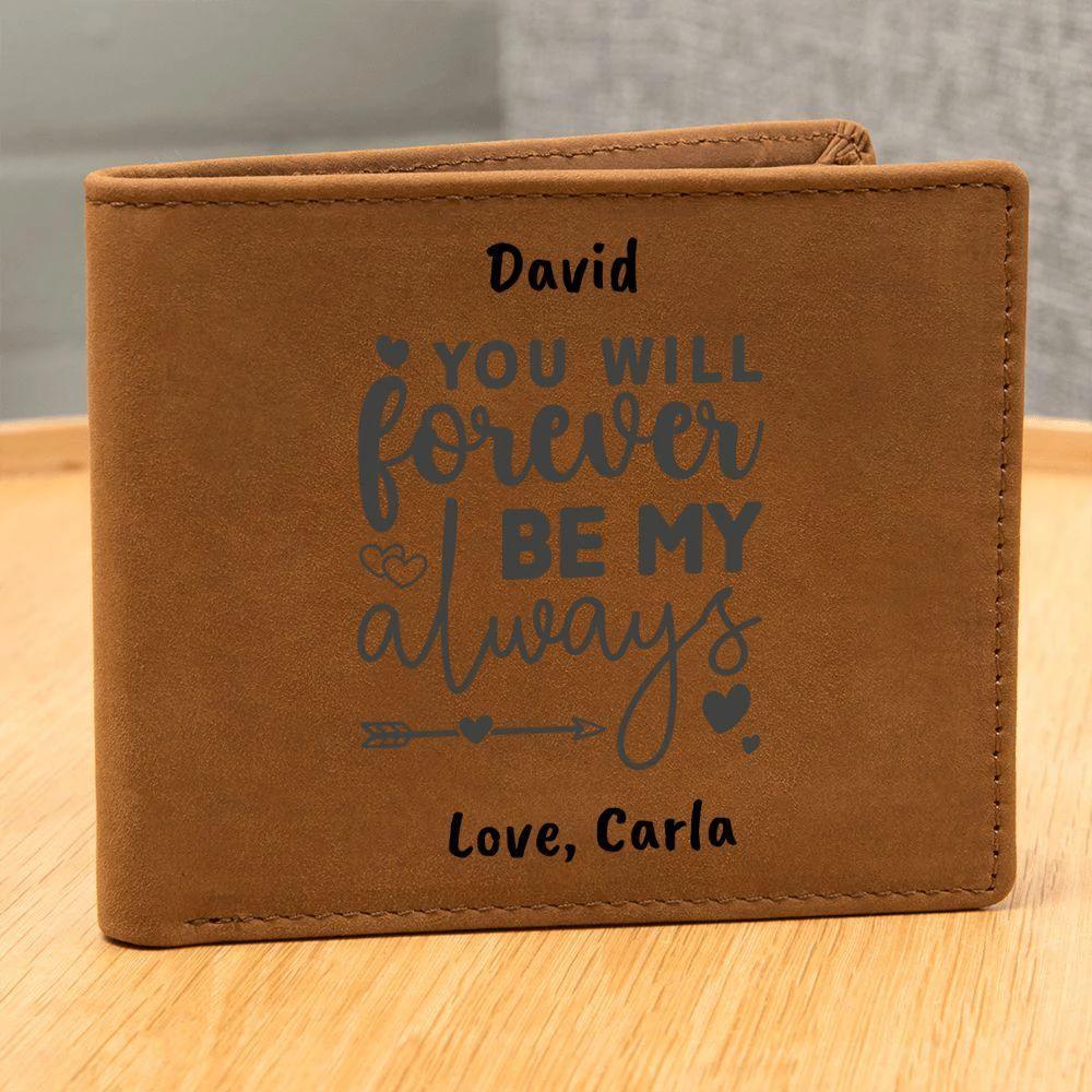 Custom Anniversary Leather Wallet