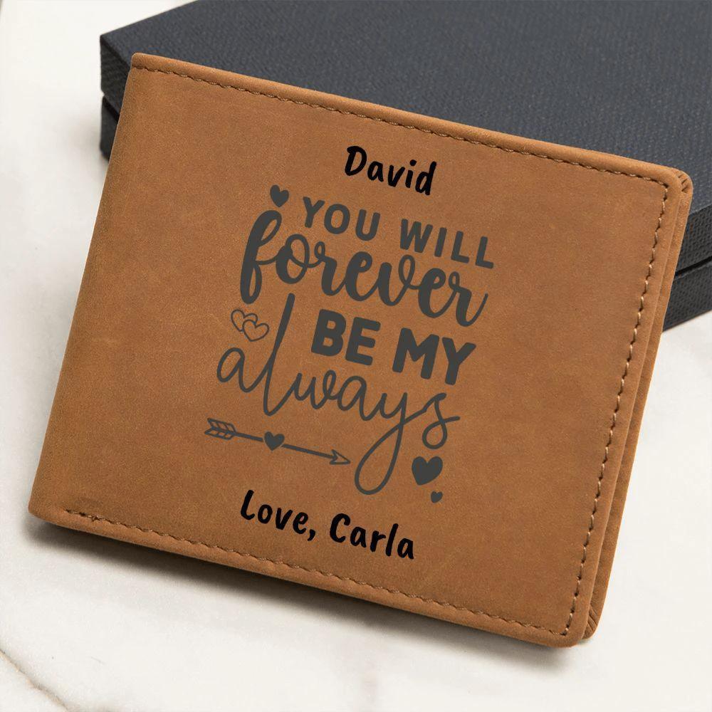 Custom Anniversary Leather Wallet