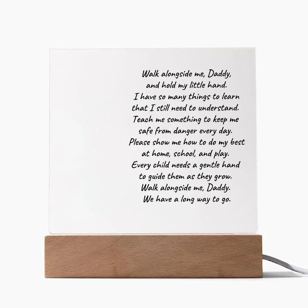 Custom Photo Upload Acrylic Plaque Walk With Me Daddy