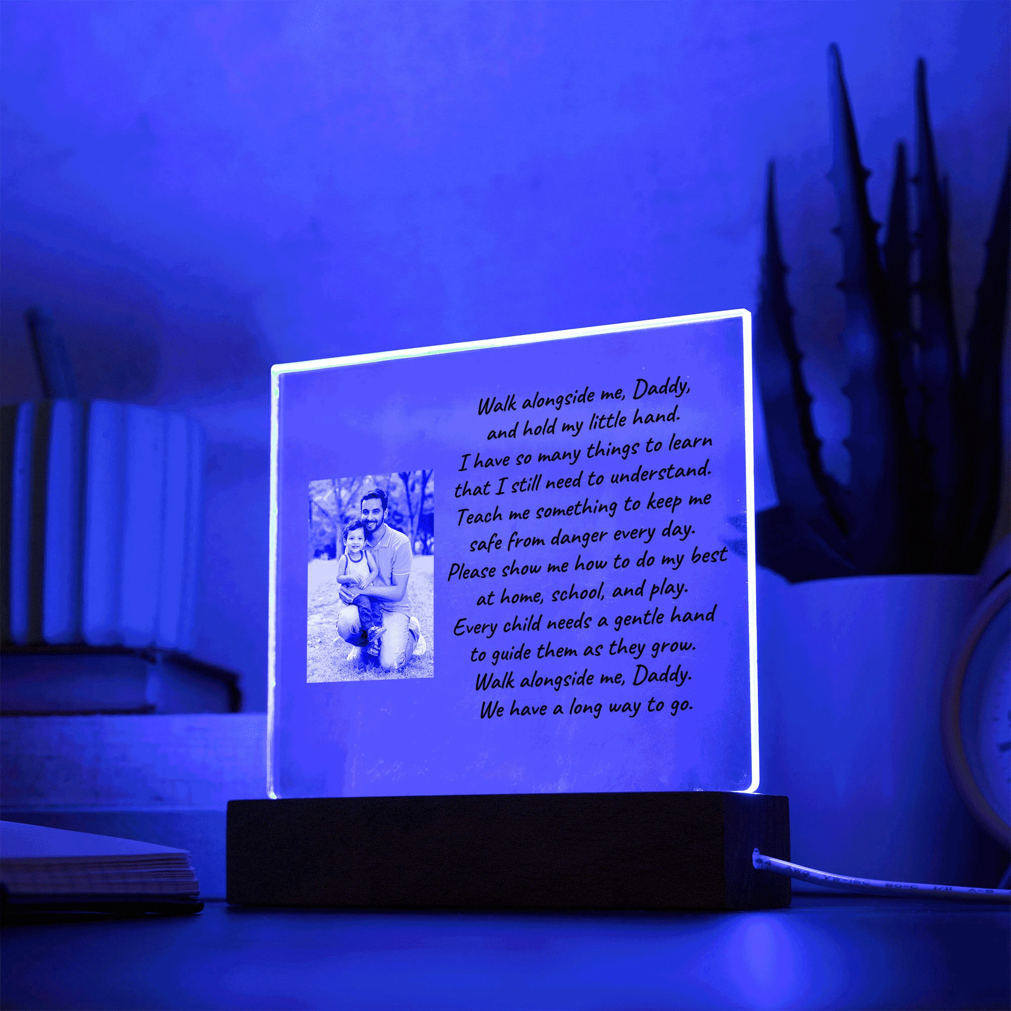 Custom Photo Upload Acrylic Plaque Walk With Me Daddy