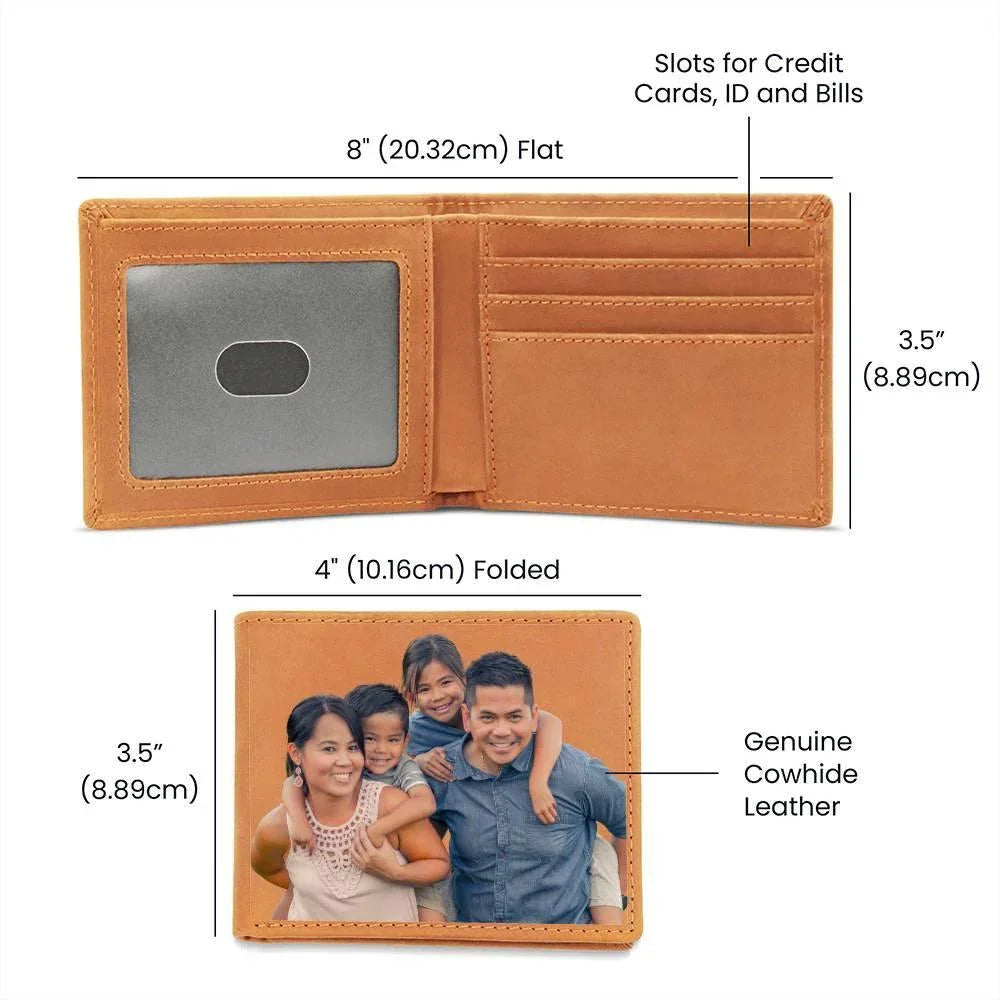 Custom Photo Upload Graphic Leather Bifold Wallet