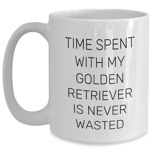 Golden Retriever Dog Lovers Gifts from Friends, Family and Coworkers - Time Spent With My Golden Retriever Is Never Wasted, Valentine's Unique Gifts - Mallard Moon Gift Shop