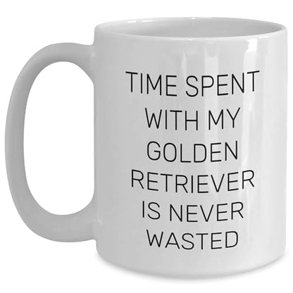 Golden Retriever Dog Lovers Gifts from Friends, Family and Coworkers - Time Spent With My Golden Retriever Is Never Wasted, Valentine's Unique Gifts - Mallard Moon Gift Shop