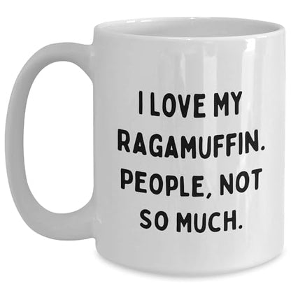 Spring Pet Products I Love My Ragamuffin Cat Gifts Funny White Coffee Mug for Christmas, Perfect for Cat Lovers, 11oz 15oz Ceramic, Microwave, Dishwasher Safe