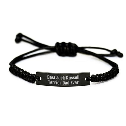 Spring Pet Products Jack Russell Terrier Dad Gifts for Valentine's Day - Best Jack Russell Terrier Dad Ever Rope Bracelet from Jack Russell Terrier Dog Owner to Son - Mallard Moon Gift Shop