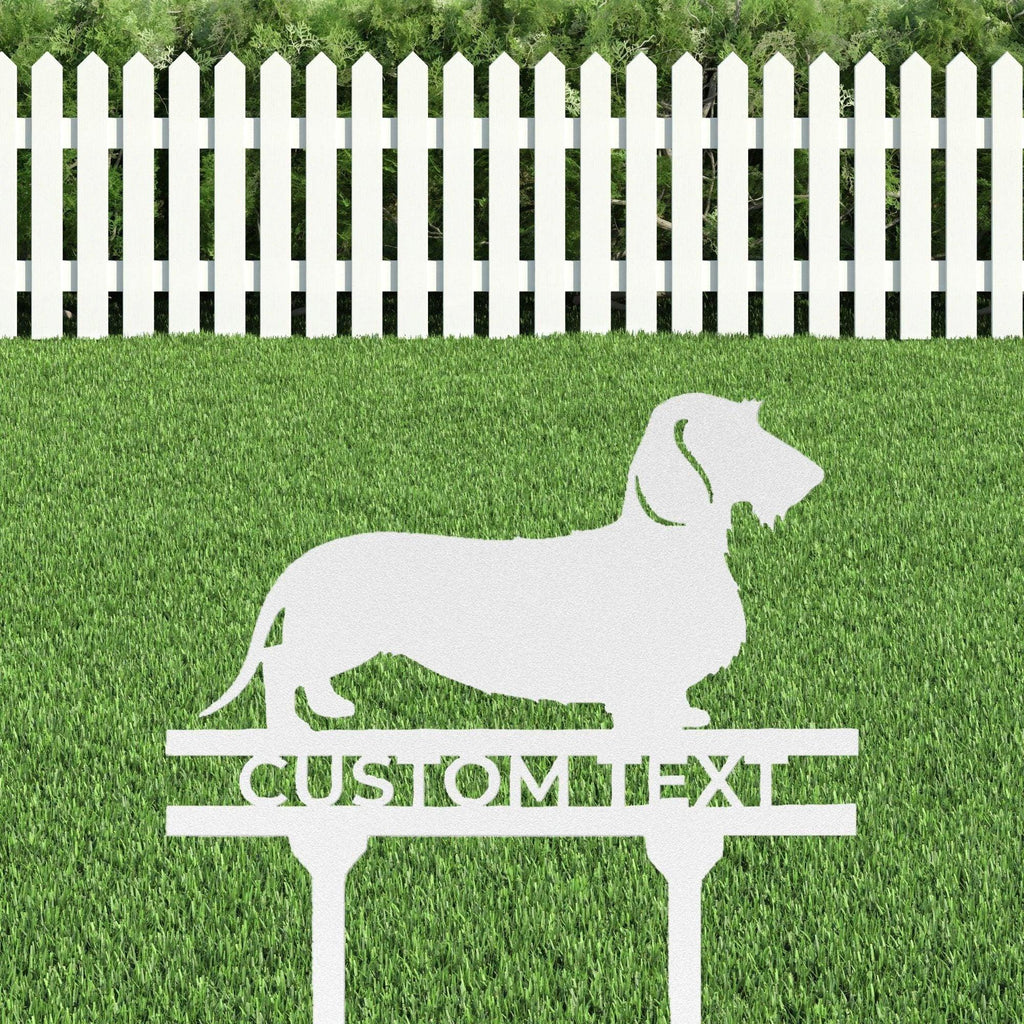Dachshund Wire Haired Custom Address, Name Metal Yard Sign