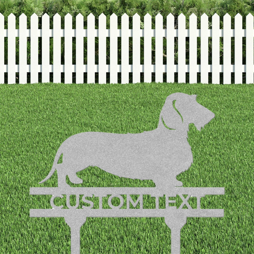 Dachshund Wire Haired Custom Address, Name Metal Yard Sign