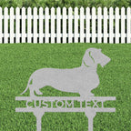 Dachshund Wire Haired Custom Address, Name Metal Yard Sign