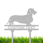 Dachshund Wire Haired Custom Address, Name Metal Yard Sign