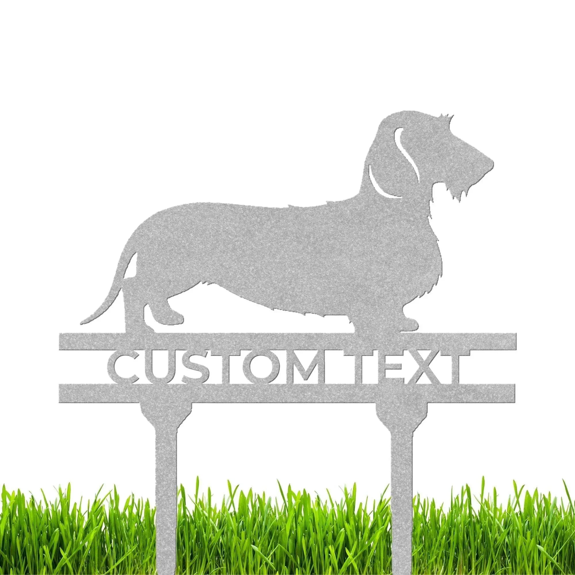 Dachshund Wire Haired Custom Address, Name Metal Yard Sign