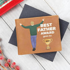 Dad Custom Leather Wallet - Best Father Award
