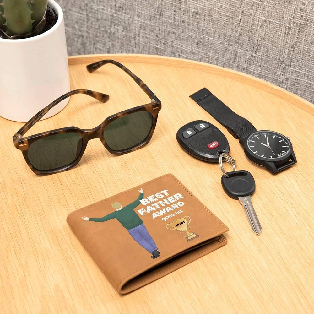 Dad Custom Leather Wallet - Best Father Award