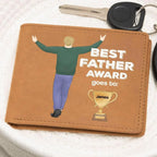Dad Custom Leather Wallet - Best Father Award