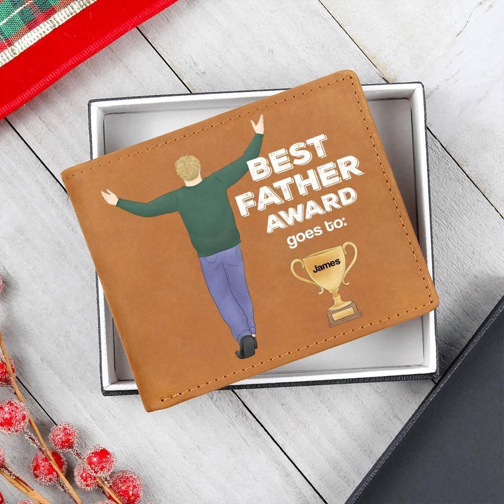 Dad Custom Leather Wallet - Best Father Award