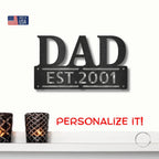 Dad Father's Day Birthday Personalized Steel Wall Sign Metal Art