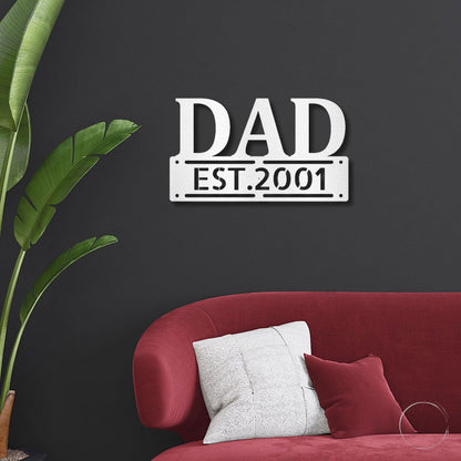 Dad Father's Day Birthday Personalized Steel Wall Sign Metal Art - Mallard Moon Gift Shop