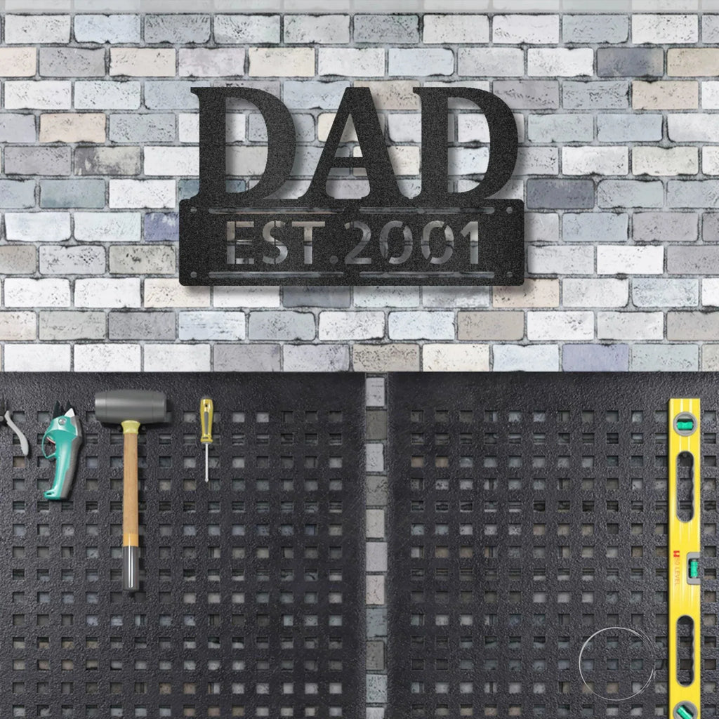 Dad Father's Day Birthday Personalized Steel Wall Sign Metal Art