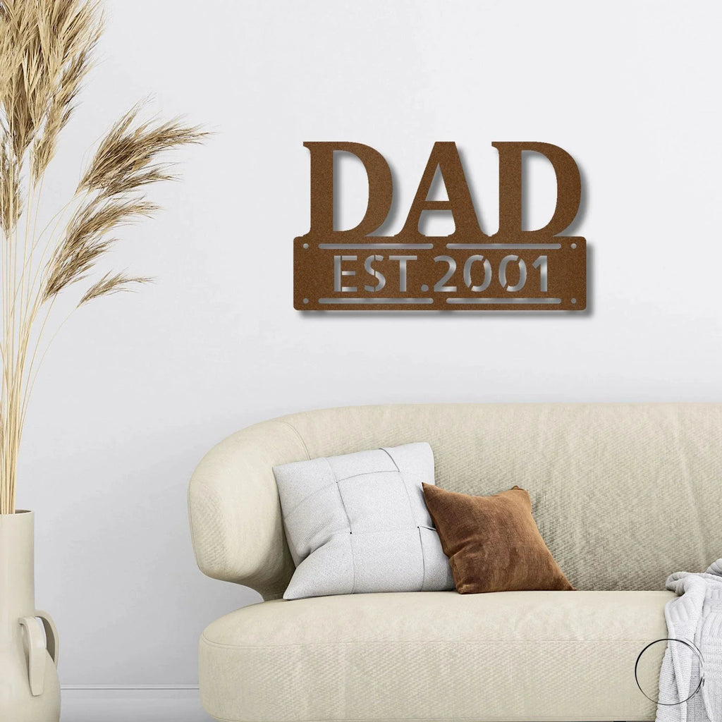 Dad Father's Day Birthday Personalized Steel Wall Sign Metal Art