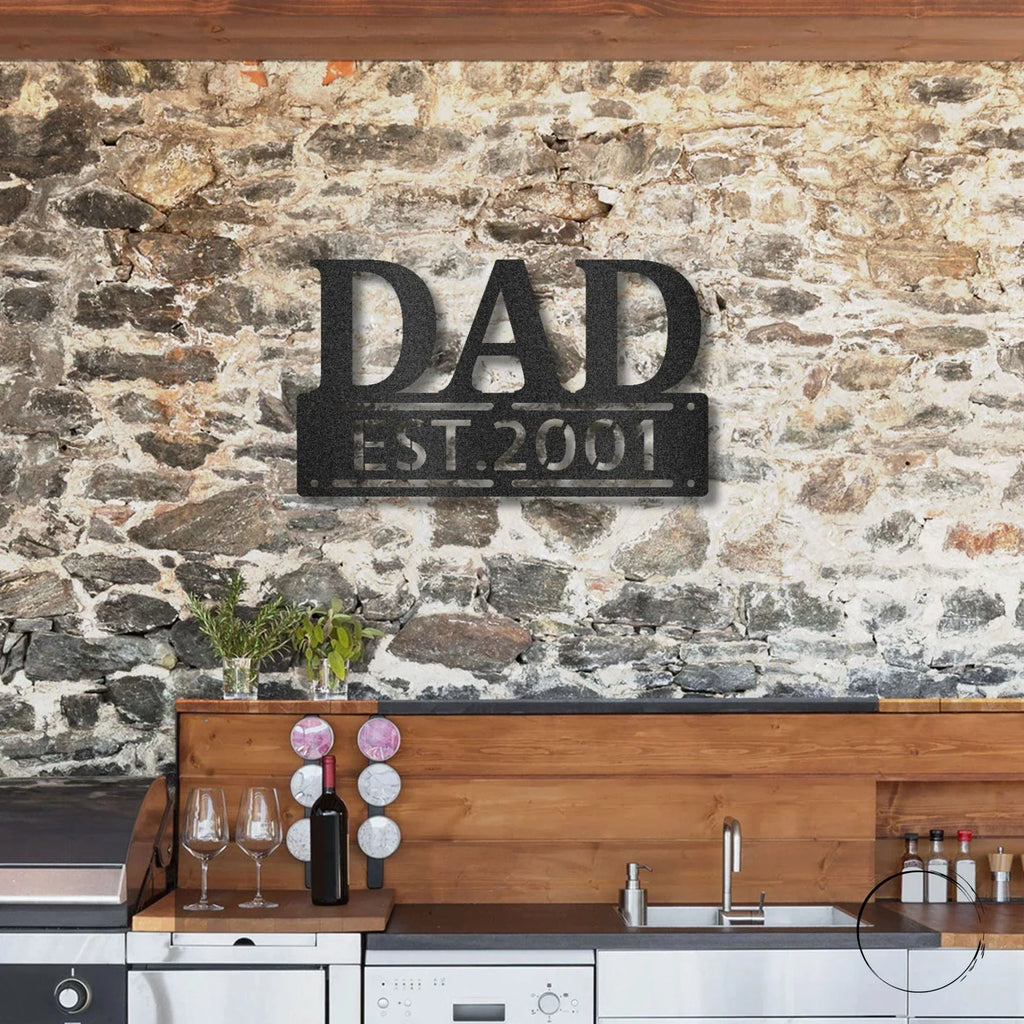Dad Father's Day Birthday Personalized Steel Wall Sign Metal Art