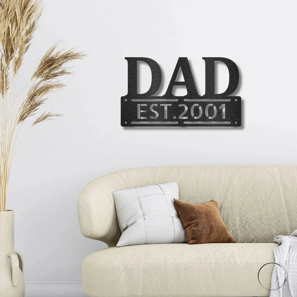Dad Father's Day Birthday Personalized Steel Wall Sign Metal Art