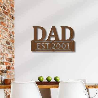 Dad Father's Day Birthday Personalized Steel Wall Sign Metal Art - Mallard Moon Gift Shop