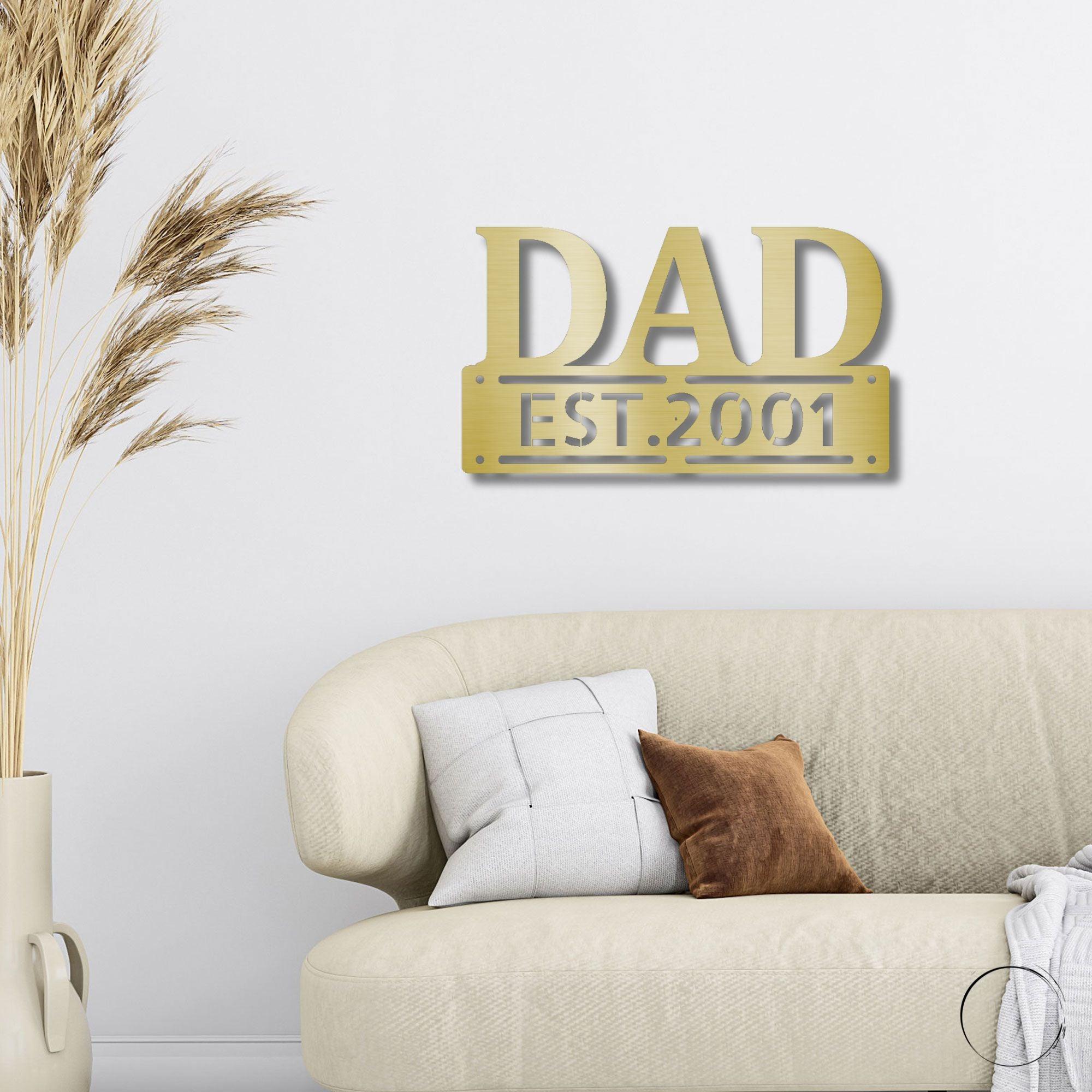 Dad Father's Day Birthday Personalized Steel Wall Sign Metal Art - Mallard Moon Gift Shop