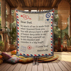 Gift for Dad - Wrap Yourself with this Blanket and Consider it a Big Hug - Personalized Heirloom Woven Blanket