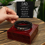 Dad I Have Loved Me You My Whole Life Mens Braided Leather Bracelet