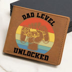 Dad Level Unlocked Leather Wallet