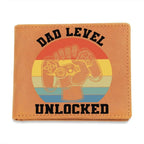 Dad Level Unlocked Leather Wallet